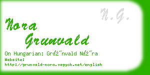 nora grunvald business card